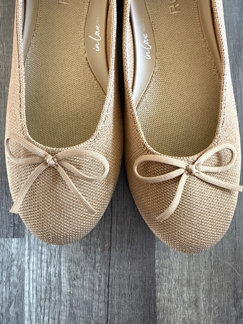 Rothy’s Shoes Brown The Ballet Flat Size 7.5 Bow Detail Slip Ons - Picture 5 of 6